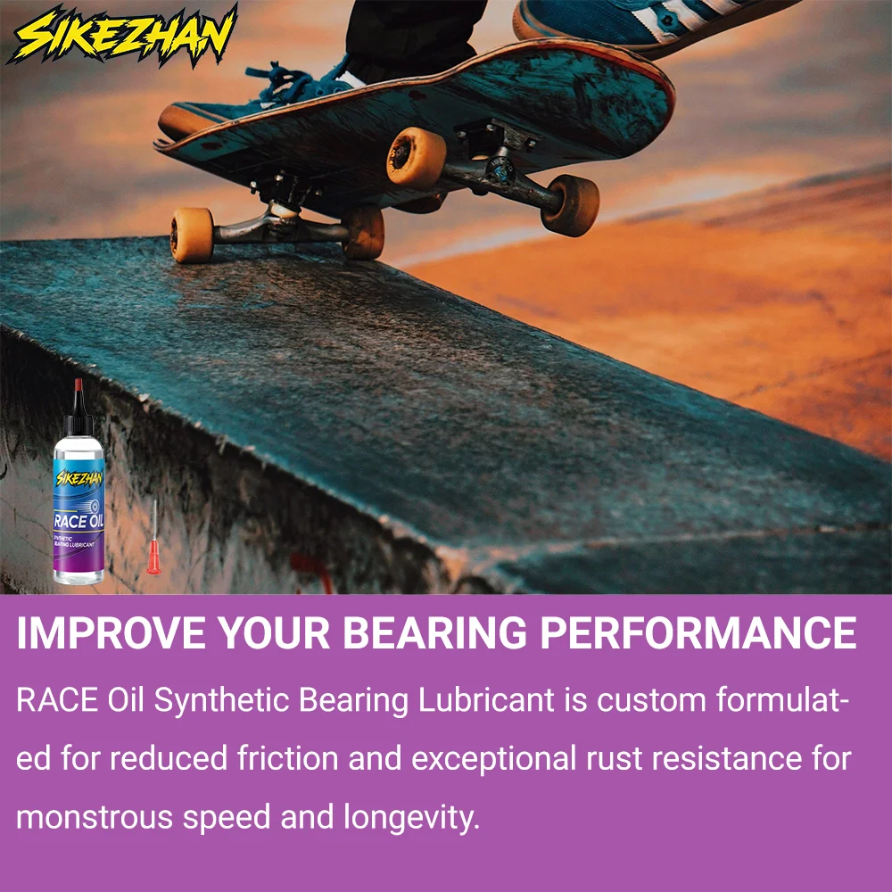 High-Speed Bearing Lube for Skateboards - Reduces Friction for Maximum Speed & Longer Spins. For Longboards, Scooters & Skates