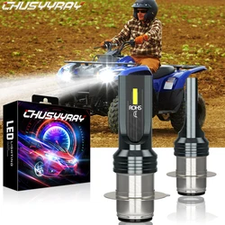 CHUSYYRAY Car Lights 2X Led Headlight H6M P15D Bulbs Light 6000K Compatible For YAMAHA GRIZZLY 660, 400, 450, 350, 125 Led Bulbs