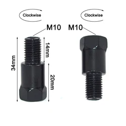 Adaptador de espejo en sentido horario M8 M10, tornillo de aumento de Metal para retrovisor, tornillo de conversión de rosca, tornillo de espejo de motocicleta, 8/10mm