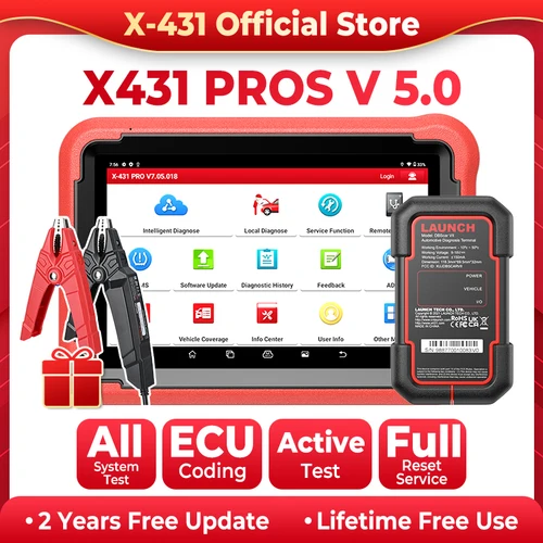 X-431 LAUNCH PROS V5.0 Escáner profesional para automóvil Herramientas de diagnóstico automotriz Diagnóstico automático 2 años Actualización gratuita