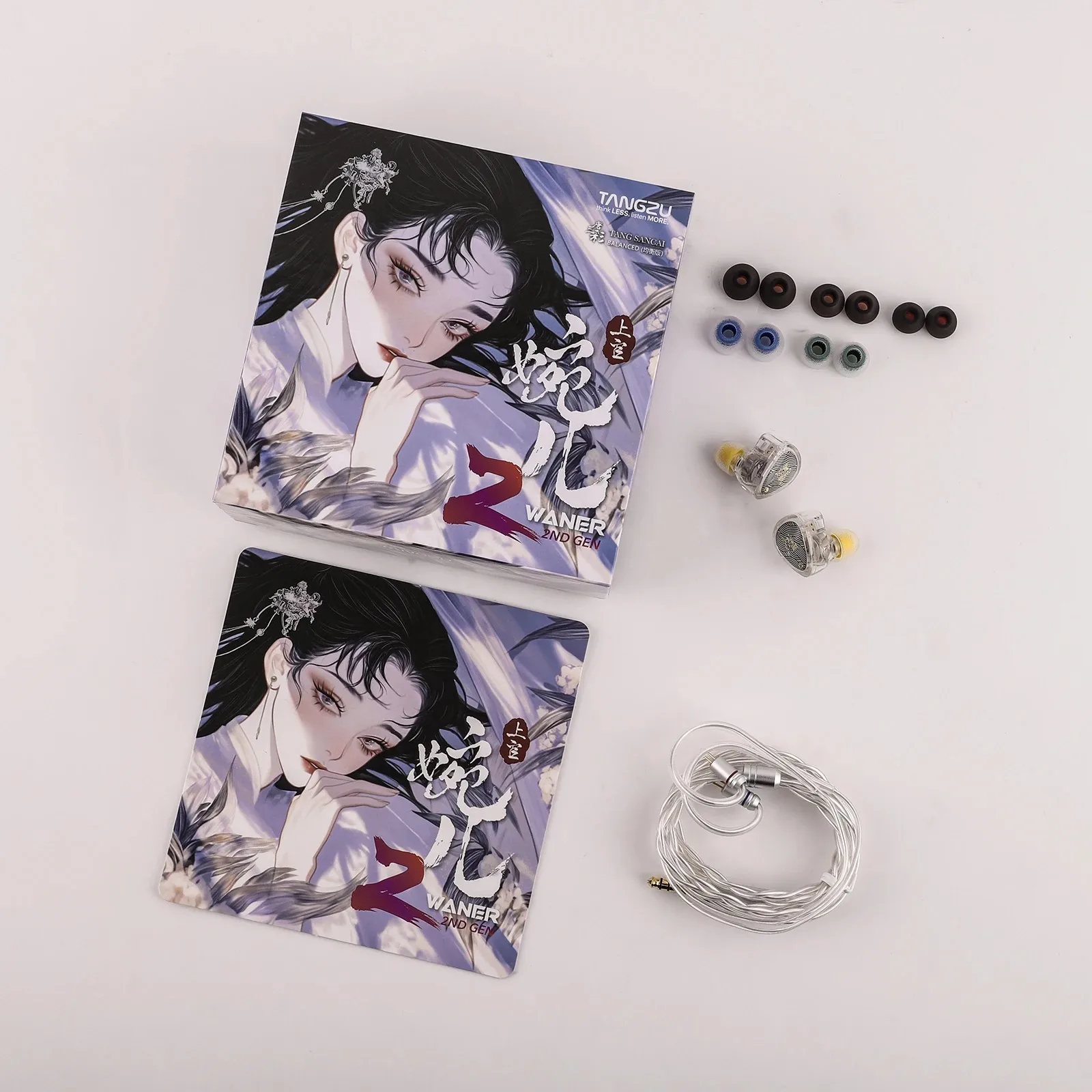 TANGZU WANER 2 WANER 2nd Gen HIFI داخل الأذن سماعة أذن ديناميكية للسائق سماعات أذن عالية الدقة 0.78 مم كابل سلكي قابل للفصل