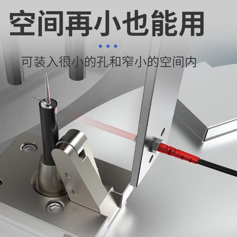 Right Angle Diffuse Fiber Optic Sensor Amplifier L-Shape 90 Degree M3 M4 M6 Probe FRS Through Beam