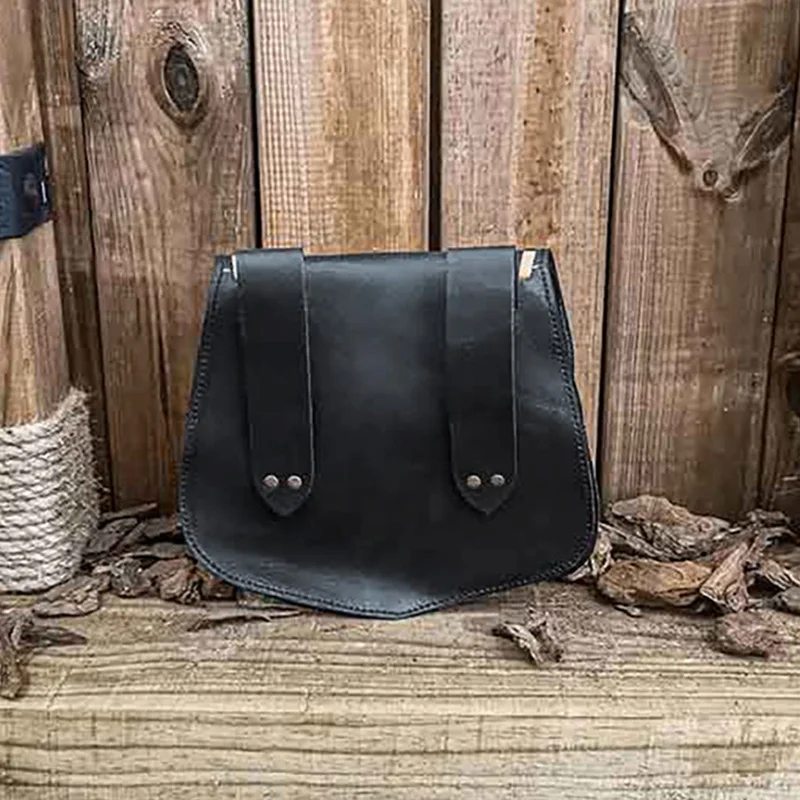 Medieval Renaissance Waist Bag Vintage PU Leather Viking Belt Pouch Cosplay Costume LARP Props Coin Purse Dice Bag Men Women