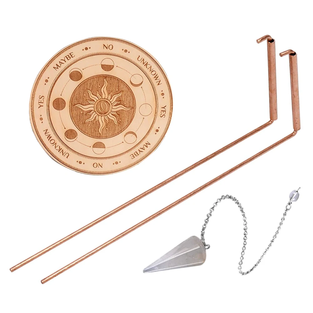

Detection Rods Pendulum Disc 99.9% Copper Dowsing Rod Psychic And Divining Pendulum Plate Pad Kit Test Meters Detectors