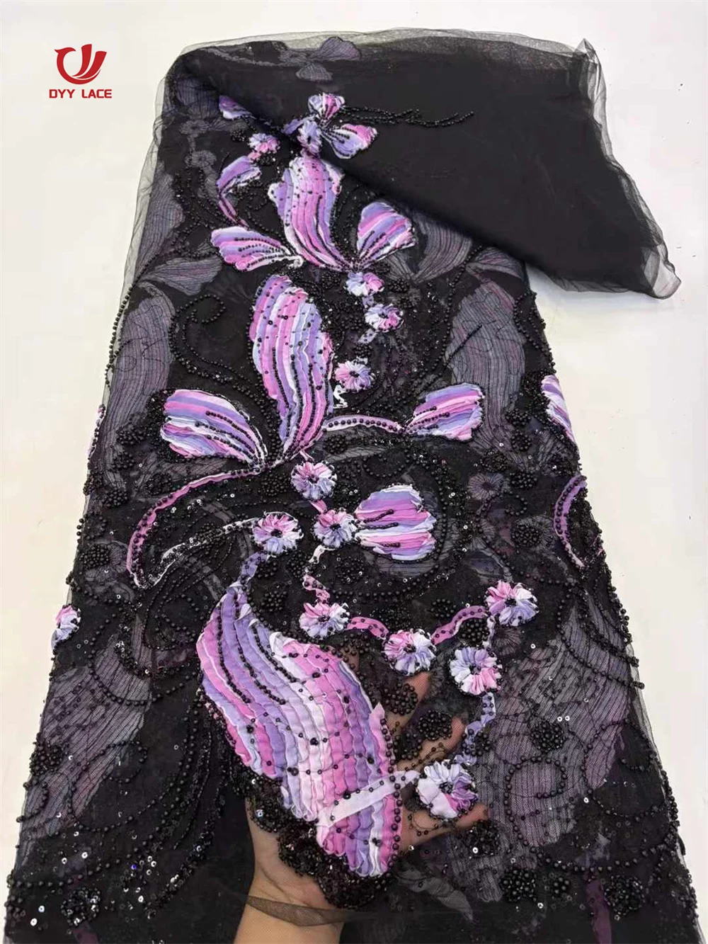 

African Lace Fabric Embroiderd Nigerian Lace Fabric 2025 High Quality Laces Groom Tulle French Lace For Drees 5 Yards