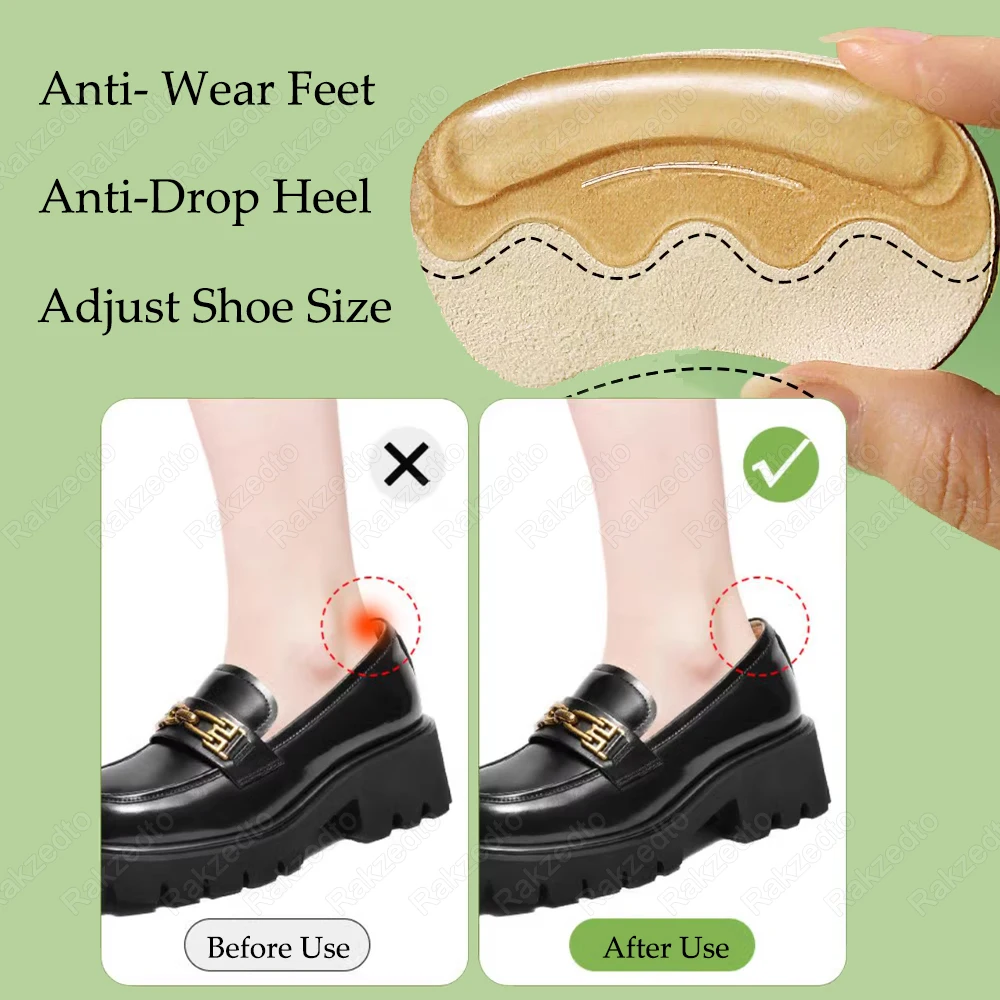 Silicone Heel Pads for Shoes Women High Heels Inserts Adjust Size Shoe Heel Protector Self-Adhesive Pain Relief Heel Stickers