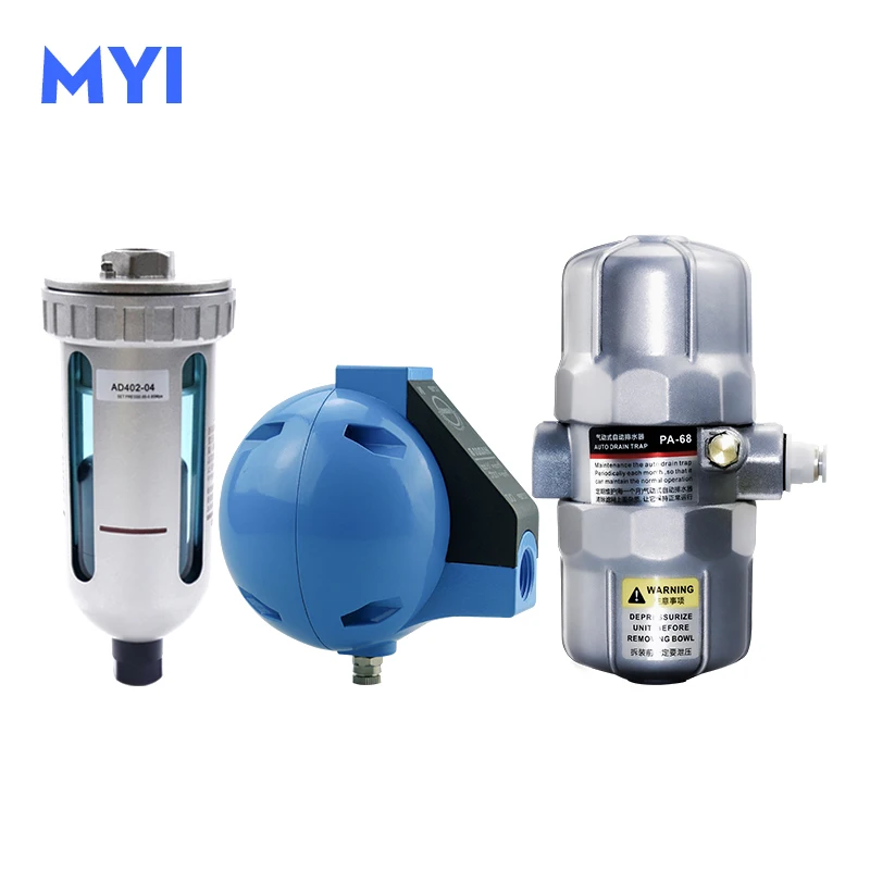 PA-68 AD402-04 HAD20B PA-5 Auto Drain Valve Automatic Drainer Filter Pneumatic Air Compressor Valve With Fitting 8mm 10mm