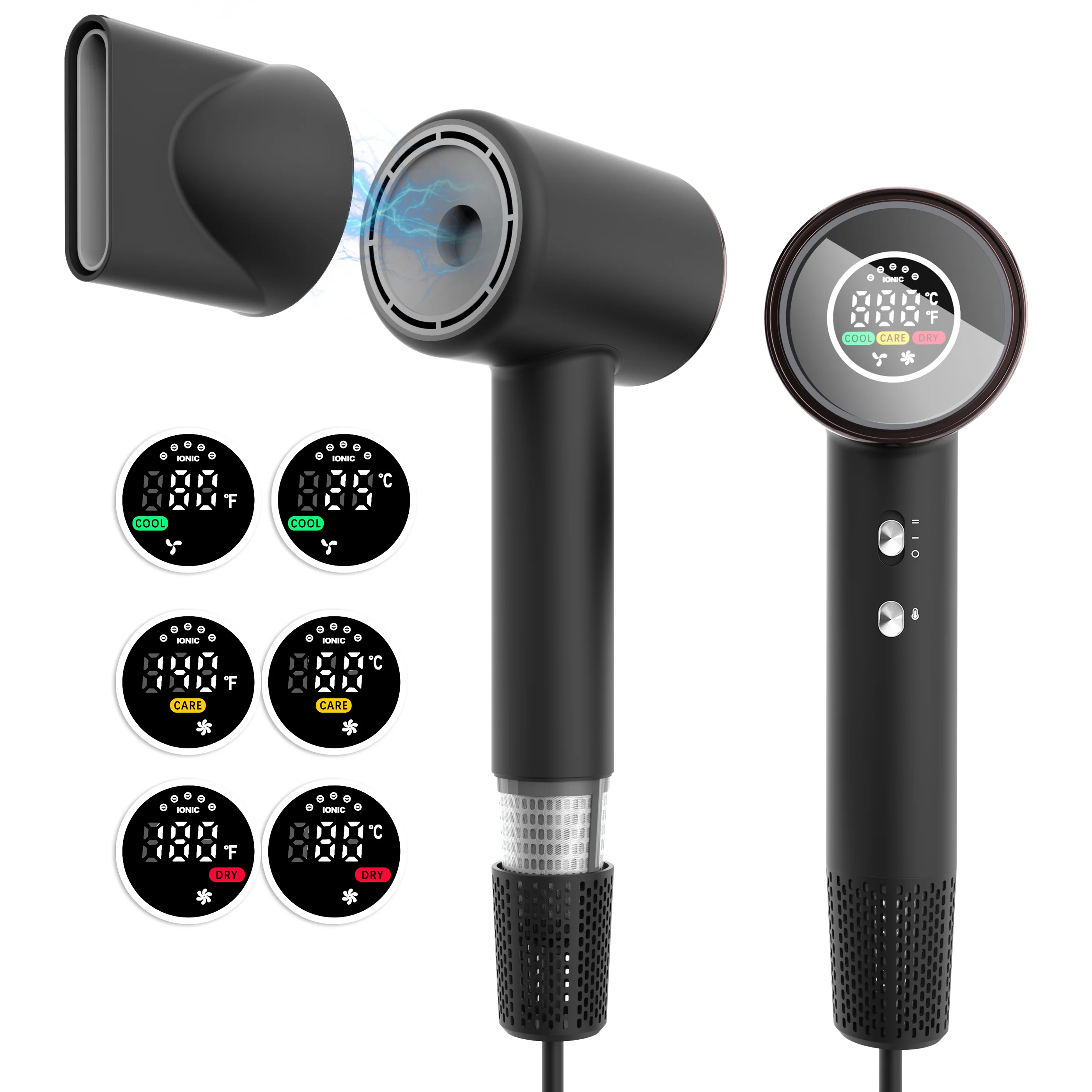 

Factory Direct High-Speed Negative Ion Zero Damage 110,000 Rpm BLDC Leafless Hair Dryer