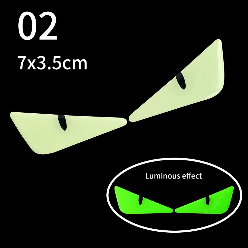 3D Reflective Devil's Eye Luminous Stickers For Car Motorcycle Helmets Decal Decor Improves Night Visibility Safety Durability image 4