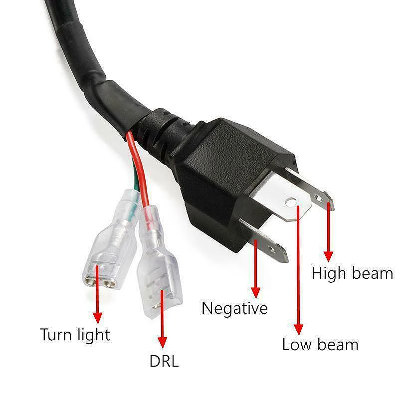 Para 7 Cal okrągły 200W LED reflektor okrągły oczy DRL włączony kierunkowskaz dla jeepa wranglera JK LJ TJ CJ97-18