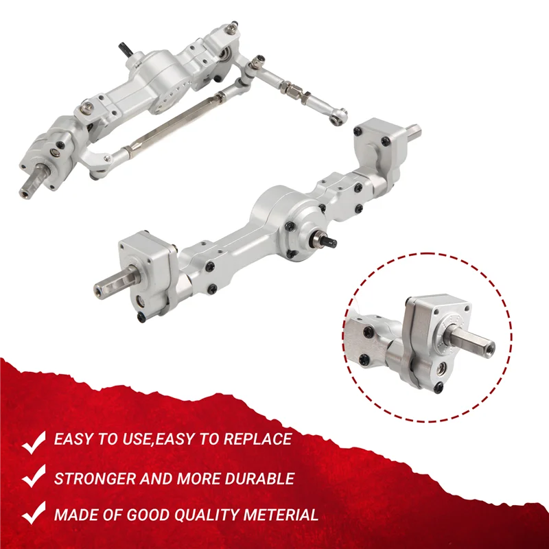 

【Flash Sale】Full Metal Front And Rear Portal Axle For MN D90 MN-90 MN96 MN98 MN99S MN45 1/12 RC Car Upgrade Parts Accessories