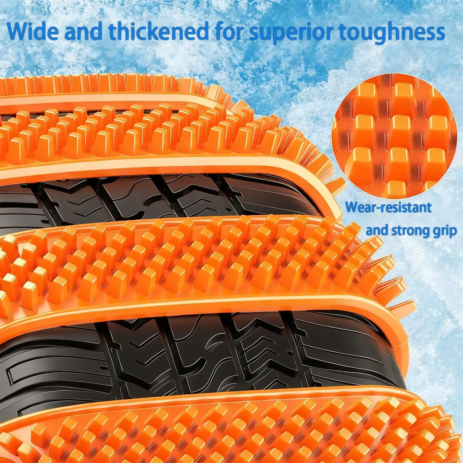 Tire Chains For Trucks 10piece Anti-Slip Adjustable Wheel Ties Belts Tire Chains For Cars For Ice Winter Hiking Trailer Offroad