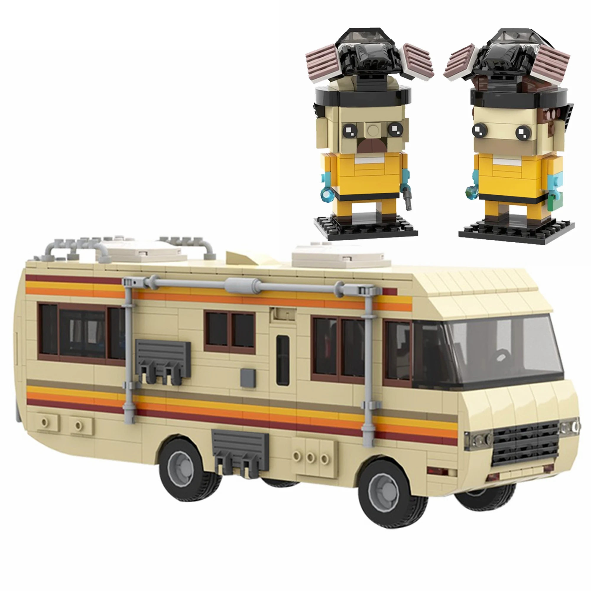 

Technical Car Classic Movie TV Breaking Bad Walter White Pinkman Cooking Lab RV Vehicle Building Blocks Toys for Children Car