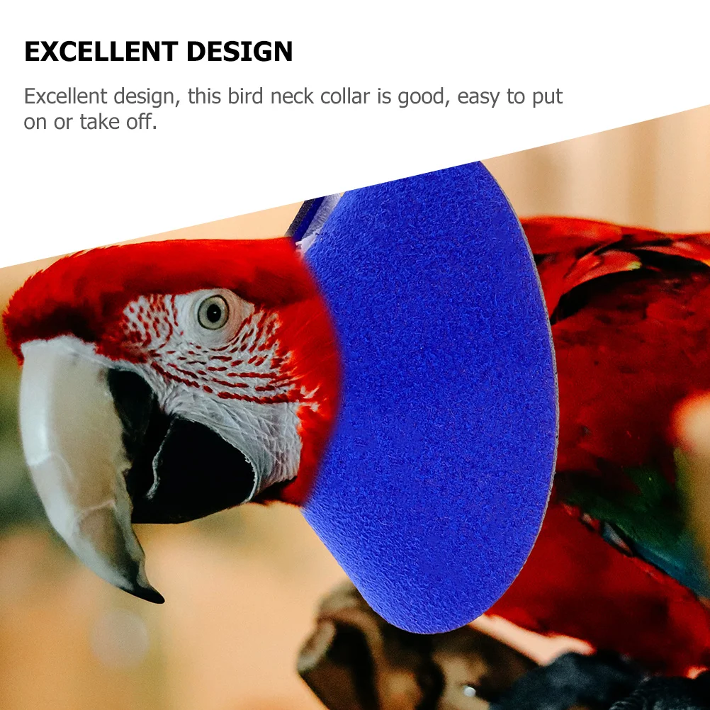 

Bird Collar Anti Bite Neckwear Prevents Pecking Wounds Protects Plumes Parrot Protective Collar Easy On Off Microfiber Material