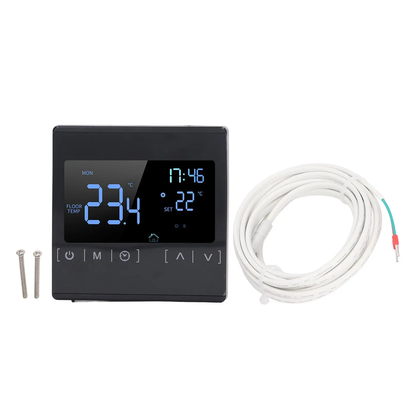 

Programmable Digital Thermostat for Floor Heating - AC85V to 250V, Memory Function, Ideal for Steam Rooms