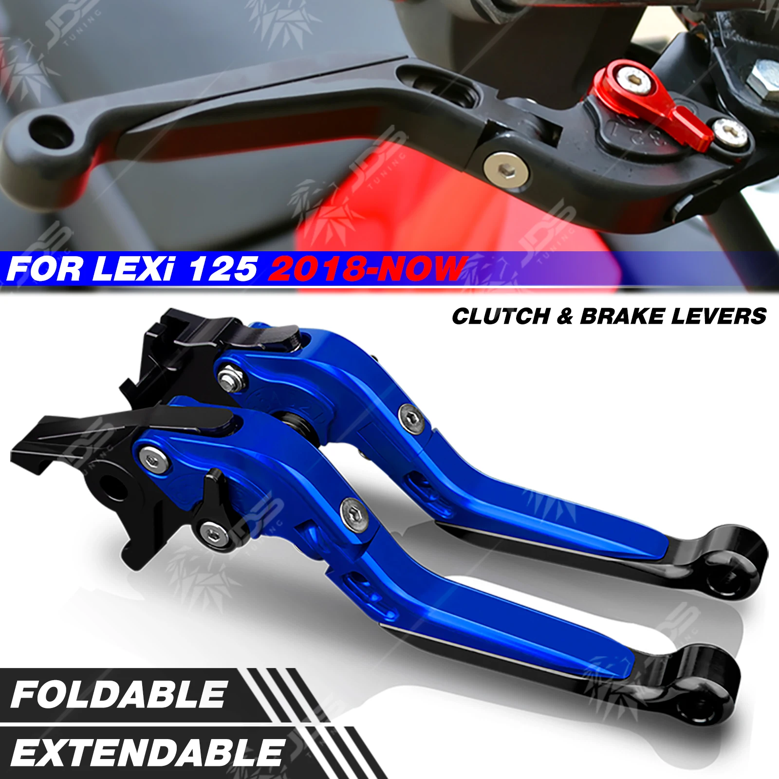 

For YAMAHA LEXi 125 Clutch Lever Brake Lever Set Foldable Adjustable Handle Levers Motorcycle Accessories Parts