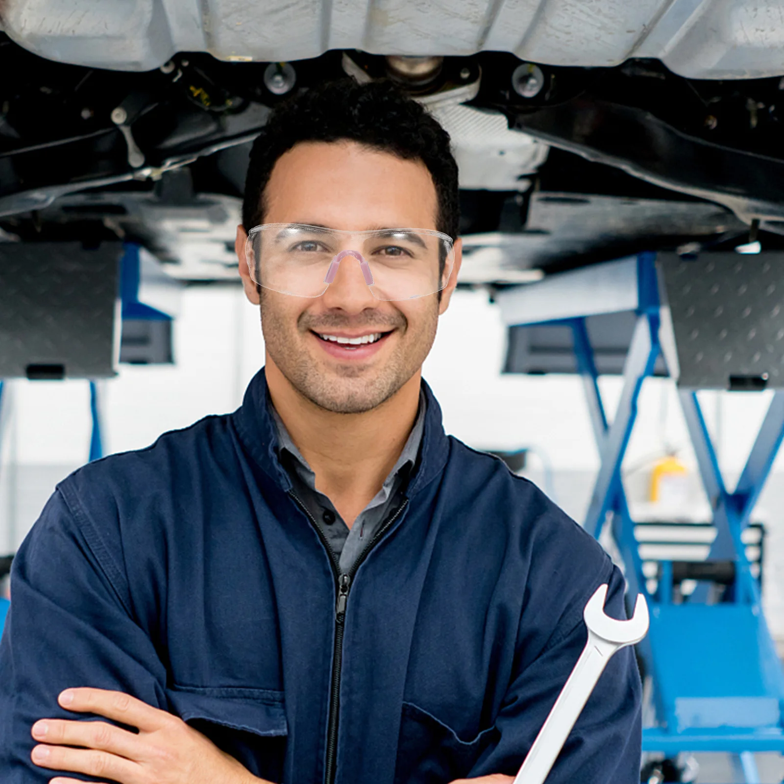 

Anti-Fog Windproof Goggles Transparent Dustproof Glasses Protective Eyewear for Work Cycling Hiking Construction