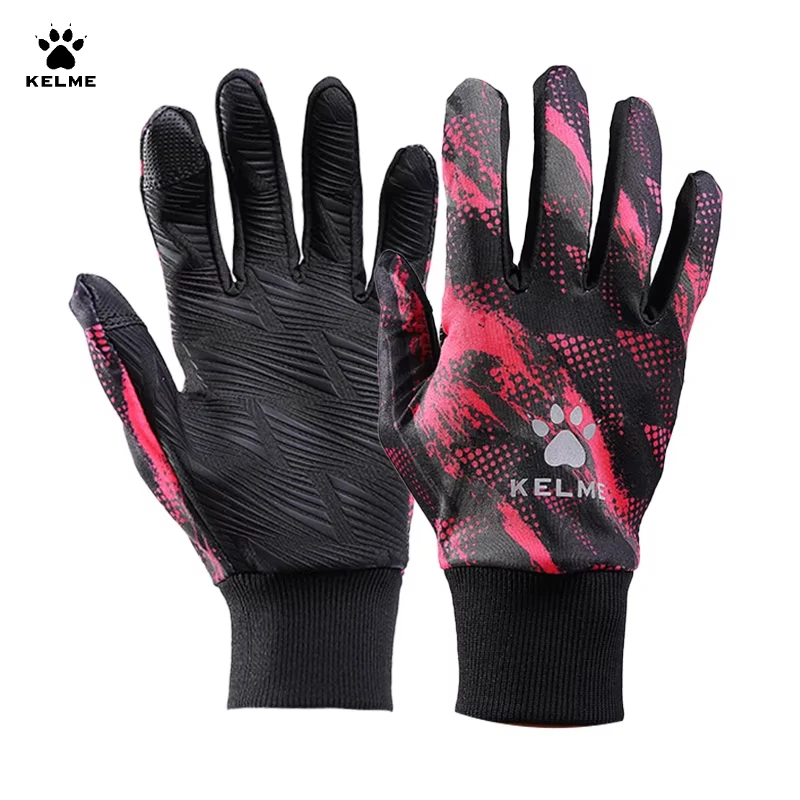 

Kelme Camping Climbing Gloves Warm Winter Plus Velvet Cycling Gloves Football Training Touch Screen Cold Protection Gloves