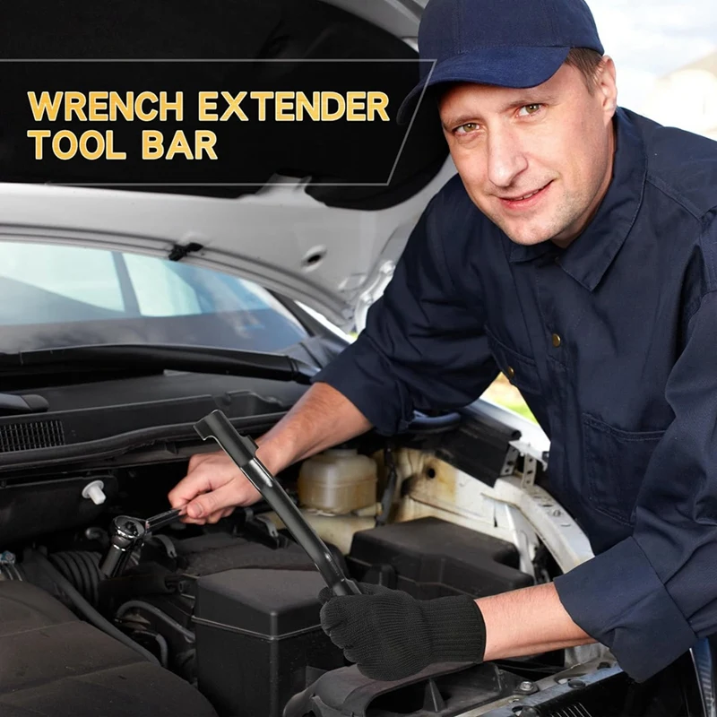 Wrench Extender Tool en Wrench Extender Tool Bar, Universele sleutel voor autoreparaties met 1/2 gaten en mechanica, duurzaam