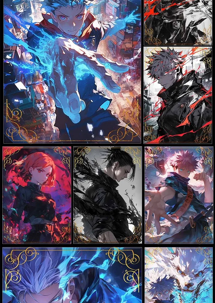 New Yijing Jujutsu Kaisen Shibuya Incident Arc B5 Collection Cards Anime Gojo Satoru Fushiguro Megumi Itadori Game Cards Toy