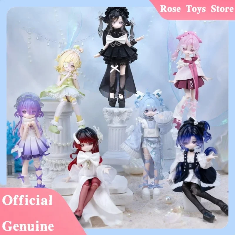 Genuine Minty V2 Sea Gems Series 8-Point Action Figure Toys Blind Box Change Clothes Bjd Doll Mystery Box Christmas Gift Toys