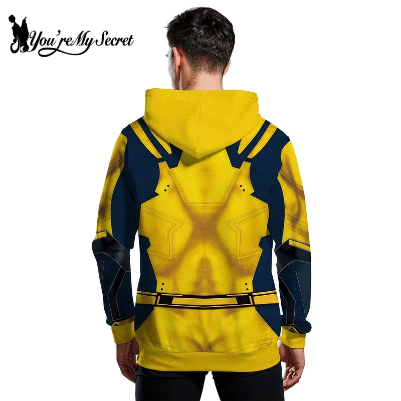 Sky03 [Você é meu segredo] Deadpool 3 Wolverine Super-herói Cosplay Zipper Hoodie Costume Halloween Zenti James Howlett Party H55Ku%
