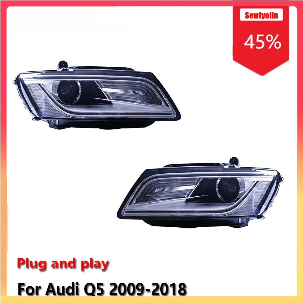 

Car Lamps Headlight Assemblies For Audi Q5 2009-2018 Fog DRL Brake Turn Signal Lamp Plug and Play