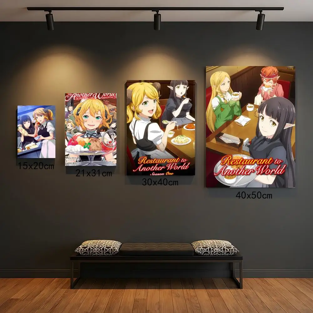 anime R-Restaurant to Another World-D Poster Peel and Stick Wall Art for Cafe Office Bar and Home Decoration