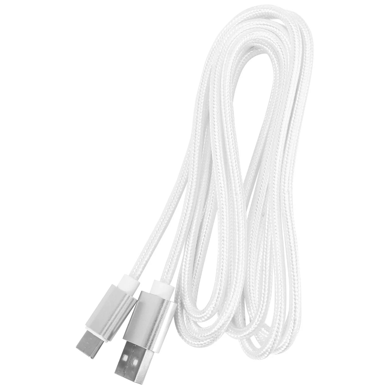 2m Type-C USB Data Cable Anti-Twisting Nylon Fiber Braided Long Lasting Compatible Cable for USB Type-C Devices