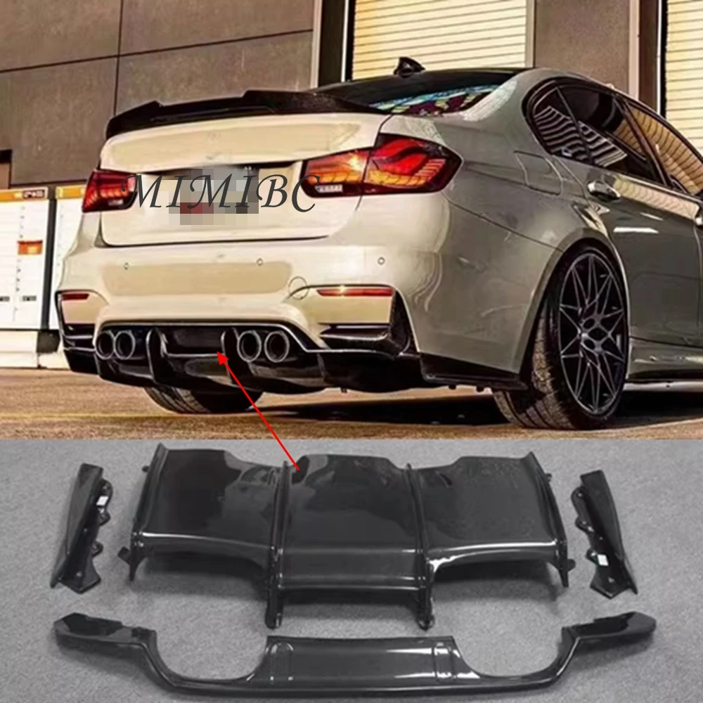 Carbon Fiber Car Rear Bumper Diffuser Lip For BMW M3 F80 M4 F82 F83 Coupe 2014-2018 Body kit Rear Spoiler