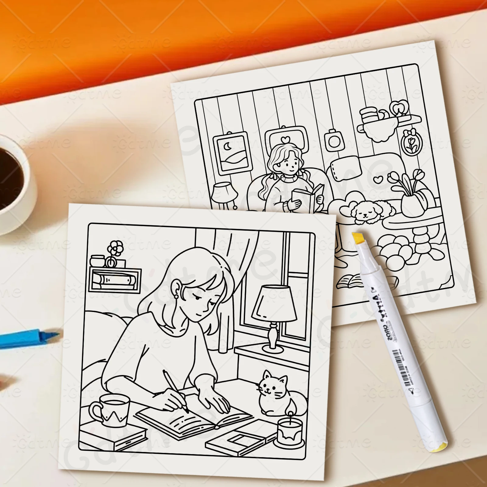 CHILL TIMES Bold-easy Patterns Coloring Book for Adults Cute Drawing Book Perfect Gift for Party and Birthday