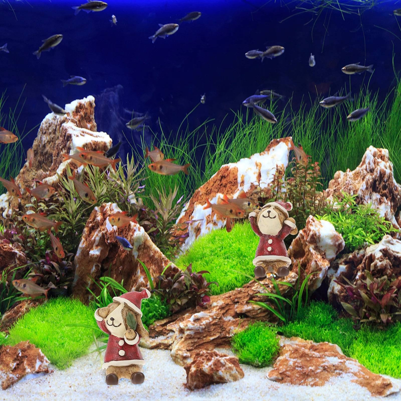 

3Pcs Christmas Dog Statue Resin Ornament Festive Desktop Decor Xmas Home Party Decoration Xmas Dog Statue Decor