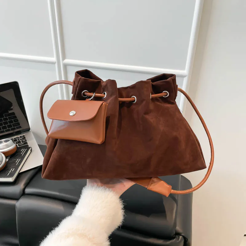 

2025 Retro Women's Tote Bucket Bag, Genuine Leather Multi-way Underarm Crossbody Purse, Large Capacity Shoulder Bag