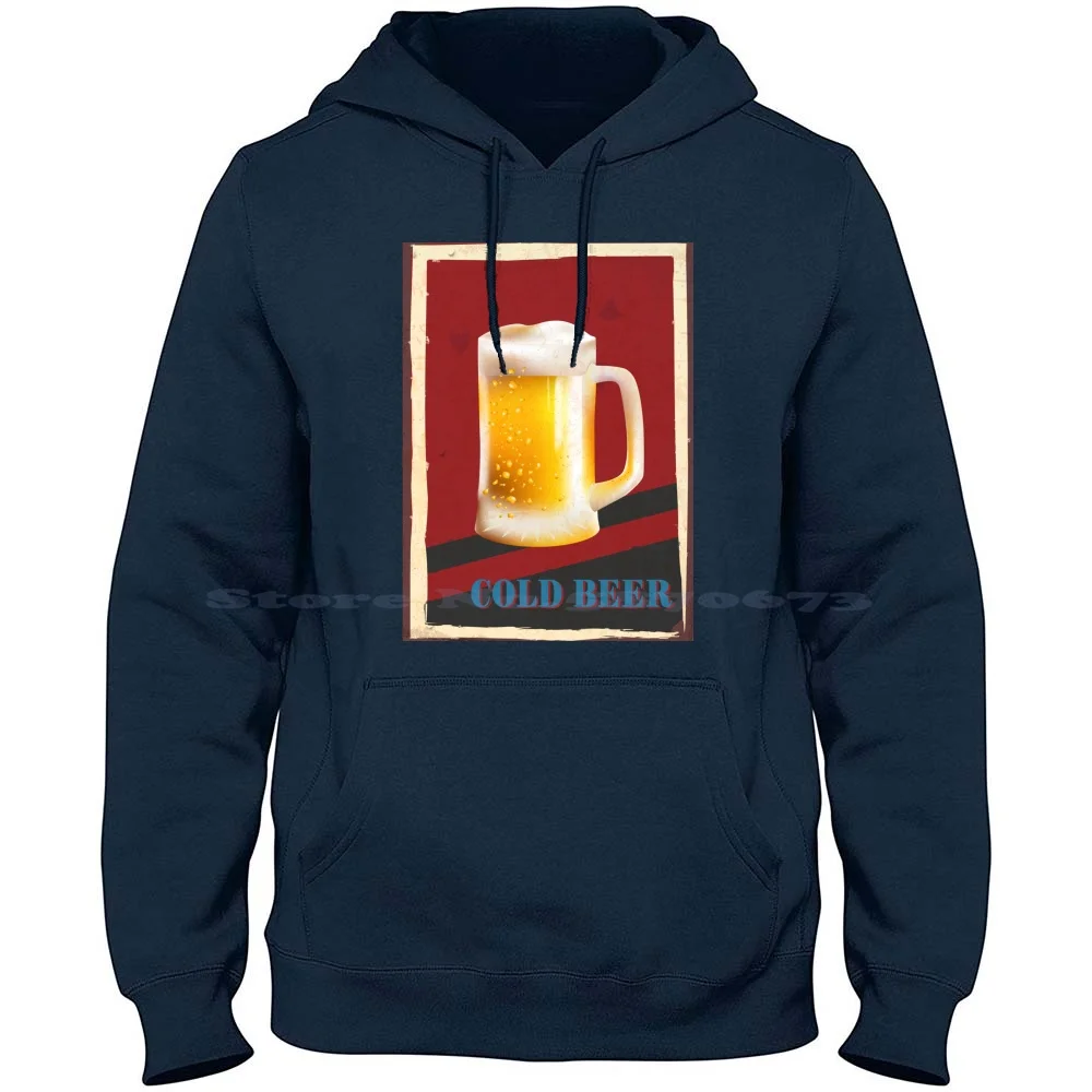 Cold Beer 100% Pure Cotton Hoodie Tshirt Cold Beer Leewarddesign Brewery Malt Germany Alsace Irlands Saint Patricks Day Glass