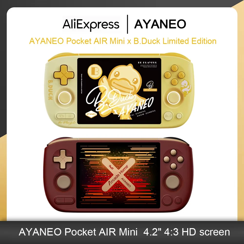 AYANEO Pocket AIR Mini x B.Duck Arcade Home Limited Edition Retro Handheld 4.2-inch with Hall Joysticks Retro Pocket Console — product photo 1 of 1