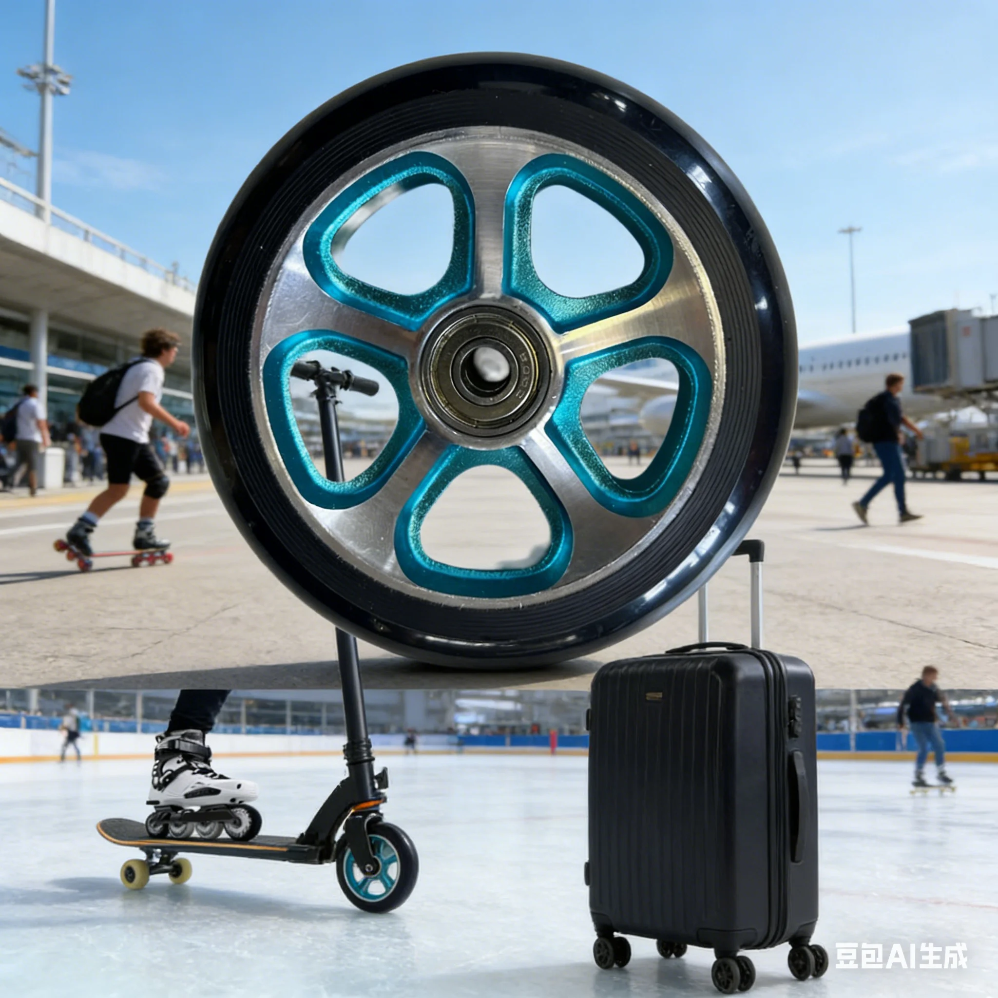 

1 шт. колеса для скутера с подшипником 110 × 24 мм, алюминиевые диски с сердечником, колеса для скоростных скутеров, коньков, колясок, сменные аксессуары