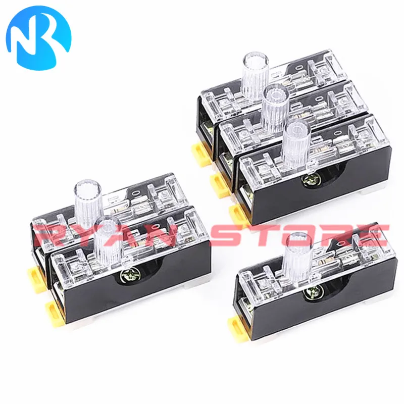 6/10/20PCS FS-101 Fuse Holder with Light Fuse Box Fuse 6X30 Single And Double Triple Built-in 10A FS-102 FS 103 6*30MM