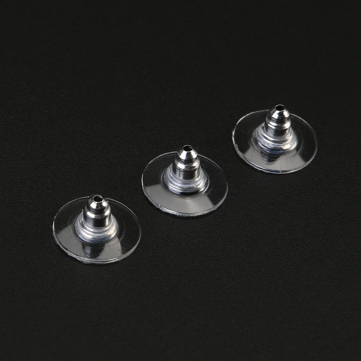 

50pcs Metal Backs Clutch With Plastic Pad Durable Lightweight Jewelry Accessory Earring Back Stopper Earring Backings