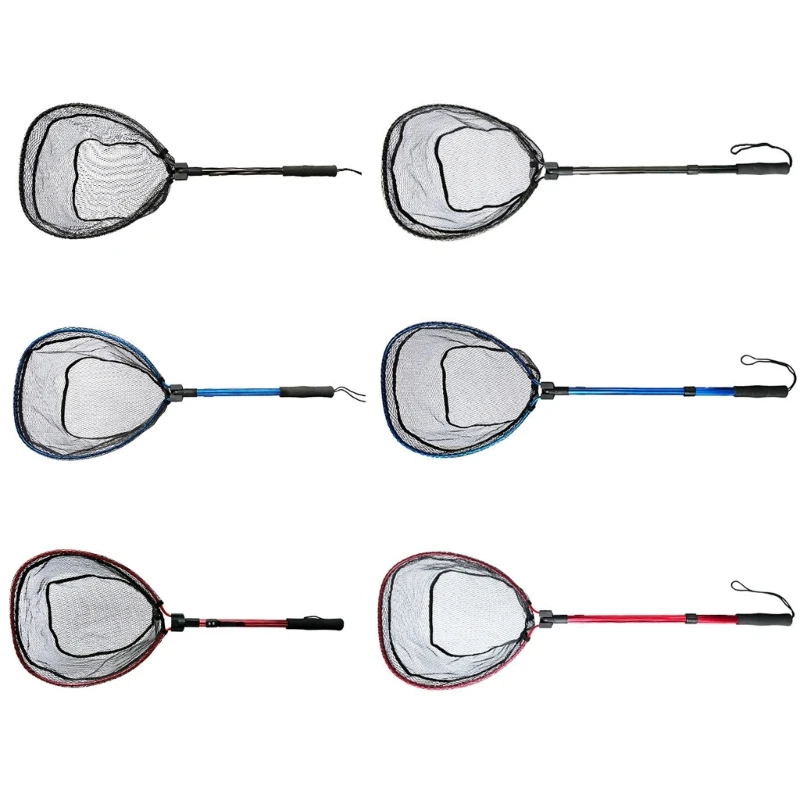 

Телескопическая подсак Нескользящая складная рыболовная сеть для легкой ловли и выпуска