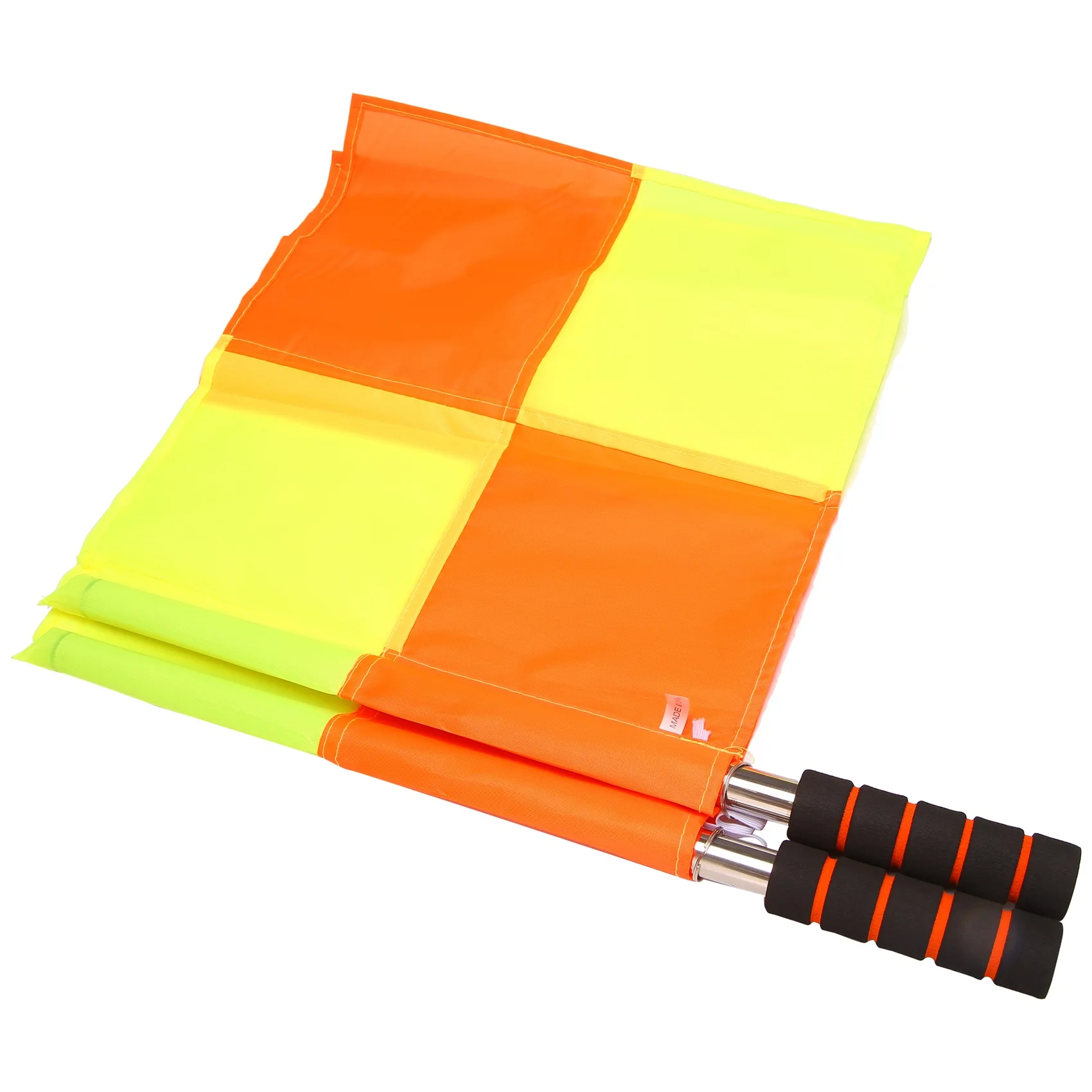 A12E-Soccer Referee Flags With Carrying Bag Football Judge Linesman Sideline Fair Play Sports Match Flags Referee Equipment