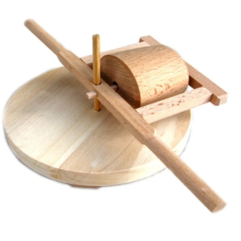 

Simulation Stone Mill Handicrafts Home Decorations Miniature Wooden Toy Figurine Handmade Grinding Discs Farm Tool Model