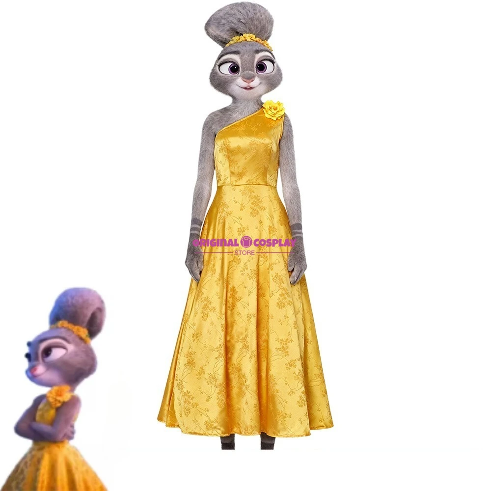

Judy Cosplay Dress Women Girls Zootopia 2 Costume Halloween Carnival Party Stage Performance Anime Officer Rabbit Dress Up