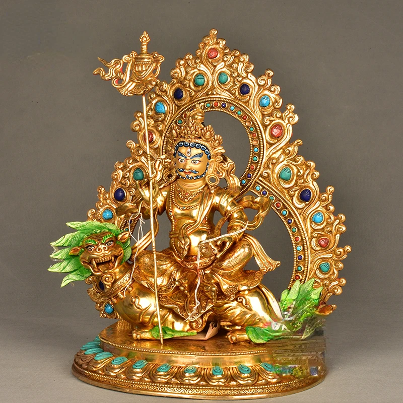 Nepal's handmade bronze statue of the king of treasures.