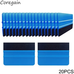 20Pcs Vinyl Squeegee Tint Film Decal Scraper with Felt Fabric Vinyl Wrap Applicator Window Tint Tool