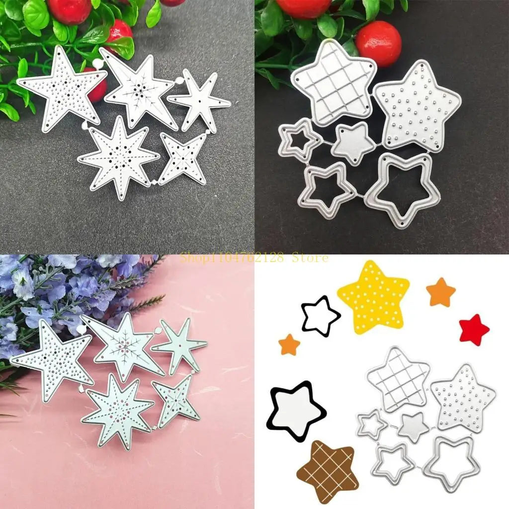 Stars Frame Metal Die Cuts Lace Flower Border Cutting Dies DIY Embossing-Decor best sale