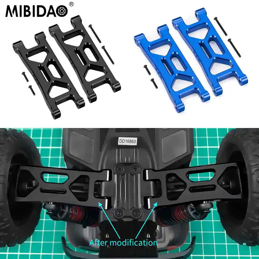 

MIBIDAO Metal Front / Rear Upper Lower Suspension Arm For 1/18 GRANITE GROM Typhon Grom RC Car Upgrade Accessories