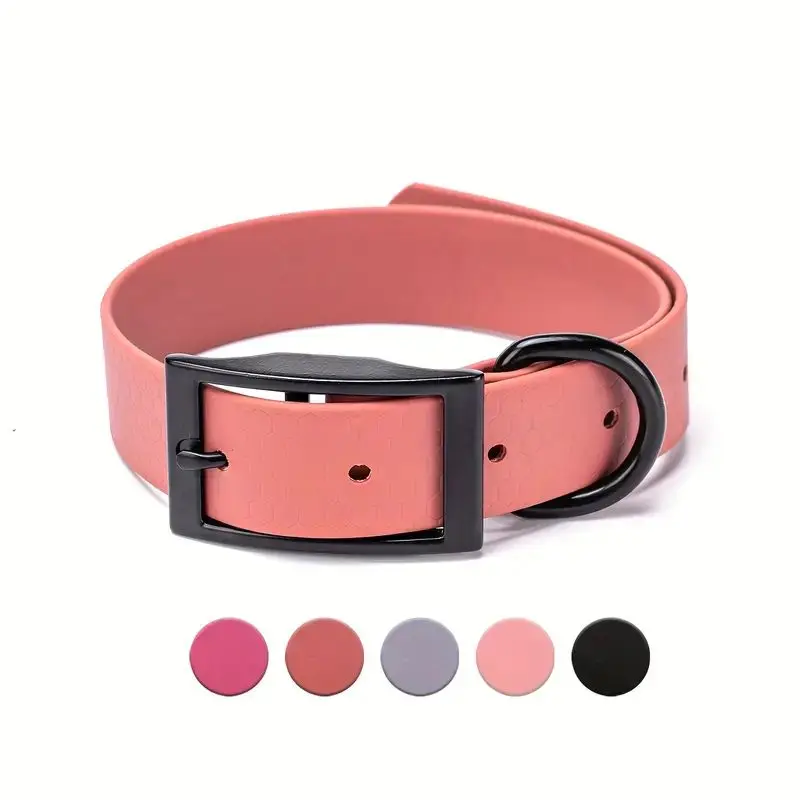 New Fashion Pet Dog Collar High Quality PVC Waterproof Training Collars Dirty Resistant Easy Clean for Small Medium Large Dogs