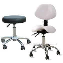 Silla de belleza de cuero PU simple, silla de Odontología de técnico médico, silla giratoria silenciosa, elevador de uñas artísticas, taburete