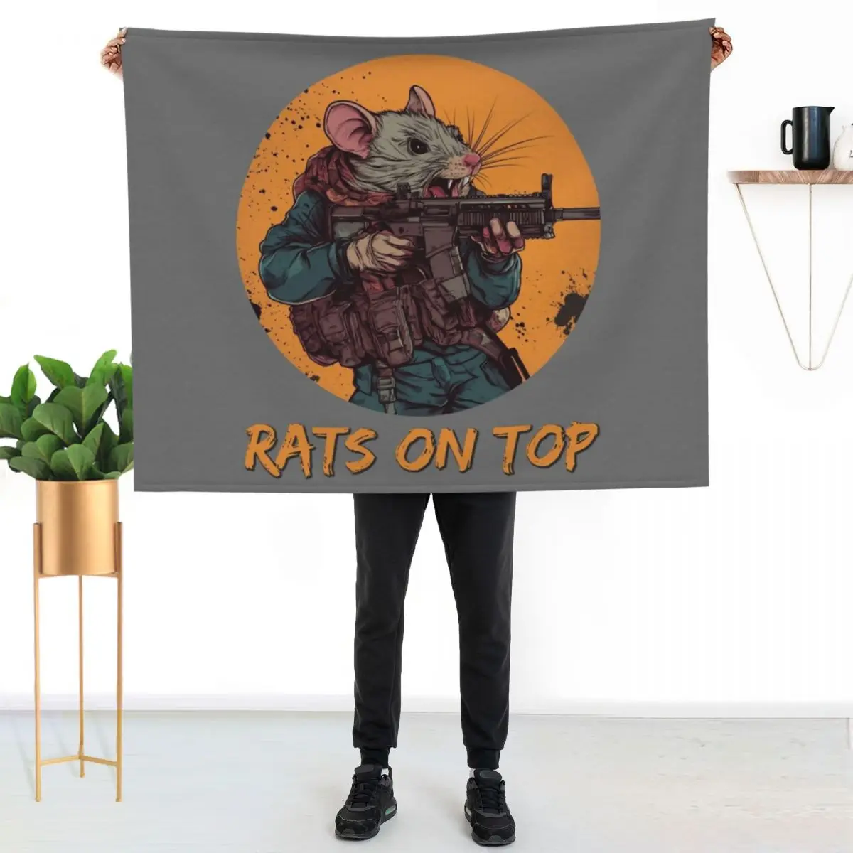 

Escape From Tarkov Rat Attack Gang Throw Blanket Stain Resistant Cozy Warm Blanket