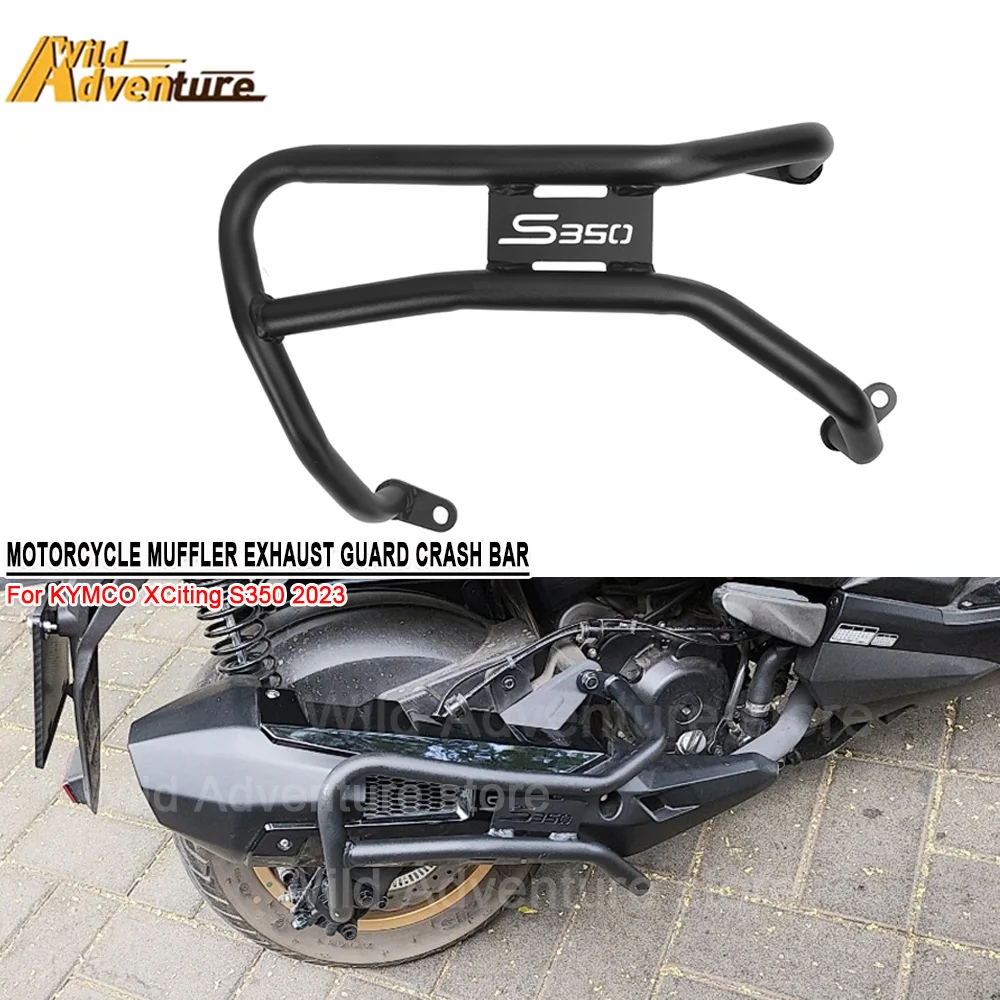 

XCiting S350 Motorcycle Special Accessories Muffler Guard Frame Bumper For KYMCO XCiting S350 S 350 2023 Exhaust Guard Crash Bar